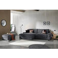 ECKSOFA in Cord Graphitfarben  - Schwarz/Graphitfarben, MODERN, Kunststoff/Textil (180/300cm) - Carryhome