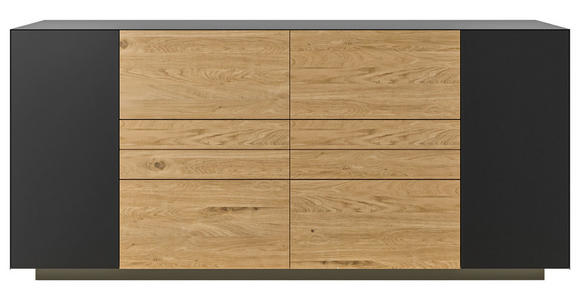 SIDEBOARD 181/84/40 cm  - Wildeiche/Anthrazit, Natur, Holz/Holzwerkstoff (181/84/40cm) - Dieter Knoll