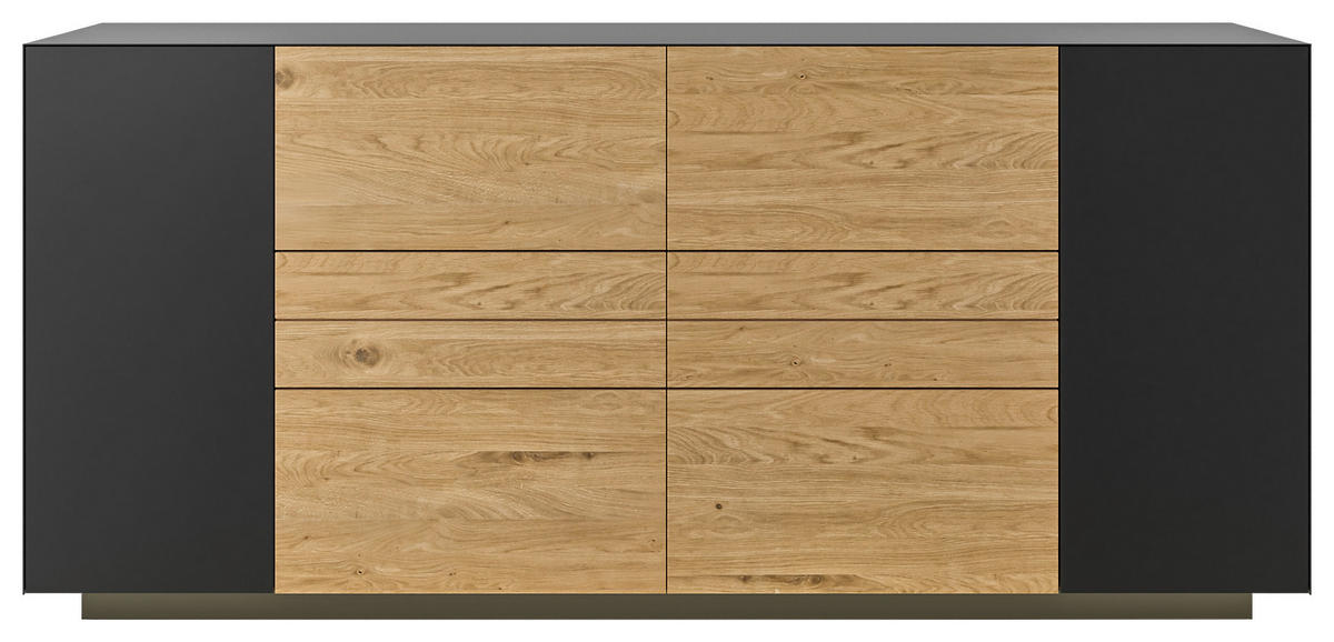 SIDEBOARD Celika Anthrazit, Wildeiche  181/84/40 cm  - Wildeiche/Anthrazit, Natur, Holz/Holzwerkstoff (181/84/40cm) - Dieter Knoll