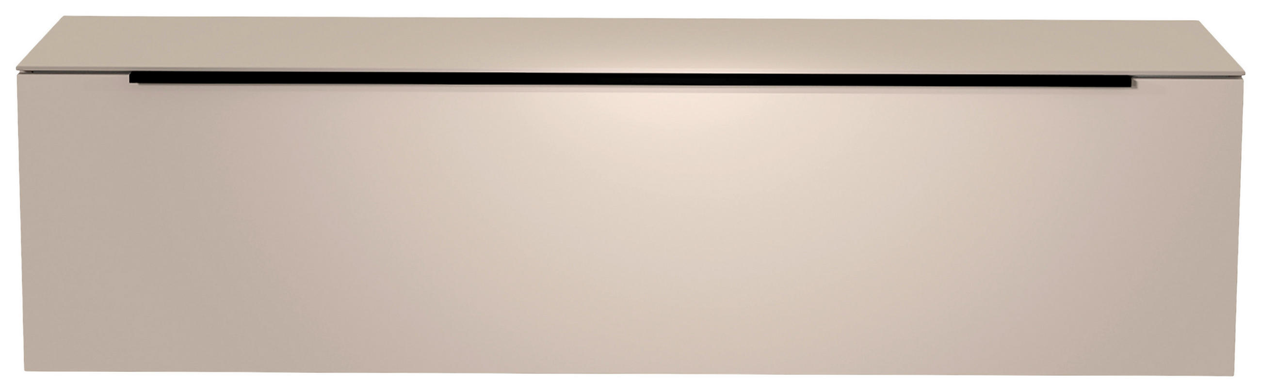LOWBOARD  in 160/41/45 cm  - Sandfarben/Schwarz, Design, Glas/Holzwerkstoff (160/41/45cm) - Moderano