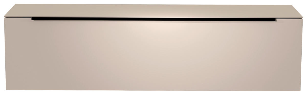 LOWBOARD  in 160/41/45 cm  - Sandfarben/Schwarz, Design, Glas/Holzwerkstoff (160/41/45cm) - Moderano