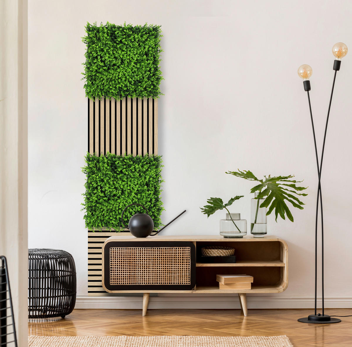 AKUSTIČNI PANEL  Modular Wall System Design Flora  52/52/4 cm         - svetlo zelena, Konvencionalno, umetna masa (52/52/4cm) - MID.YOU