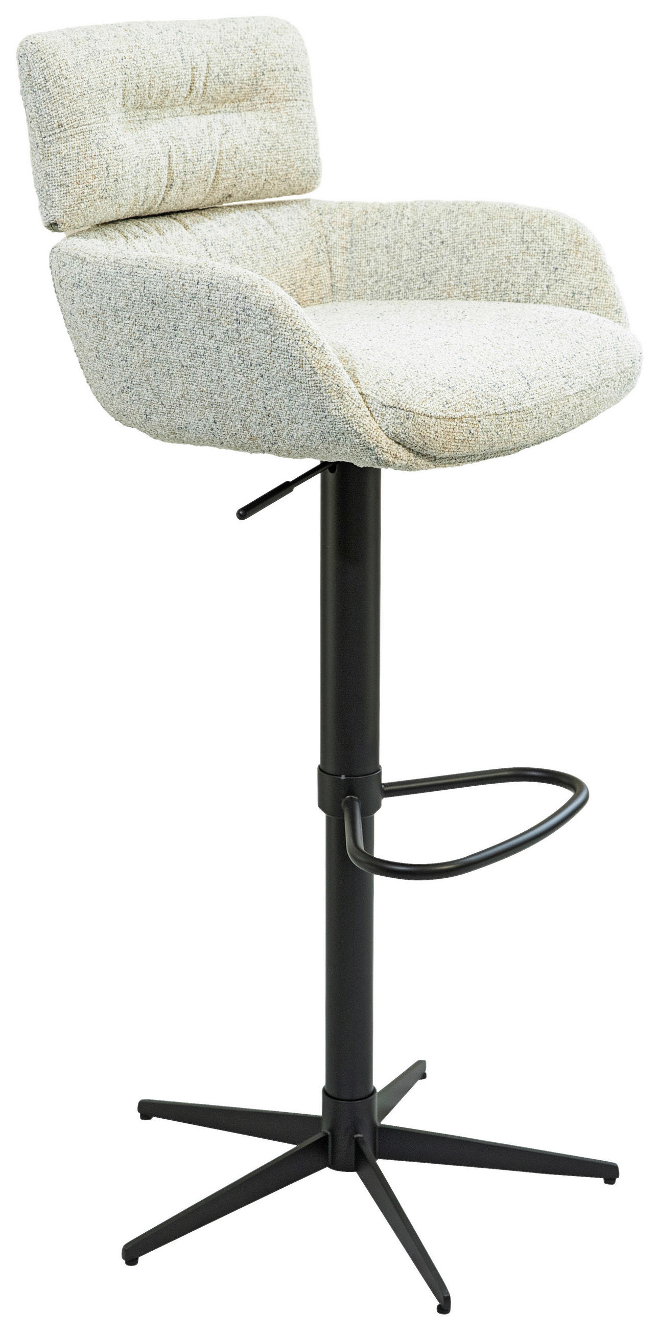 BAROVÁ STOLIČKA, čierna, béžová - čierna/béžová, Design, kov/textil (54/105/53cm) - Dieter Knoll