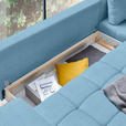ECKSOFA in Webstoff Blau  - Blau/Schwarz, Design, Textil/Metall (315/212cm) - Carryhome