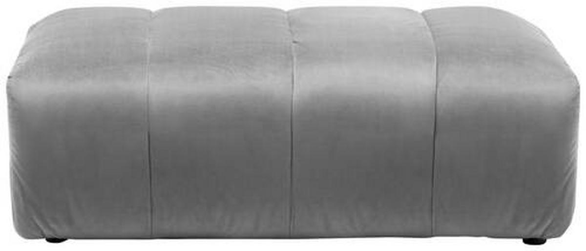 HOCKER in Textil Grau  - Schwarz/Grau, MODERN, Kunststoff/Textil (115/40/82cm) - Carryhome