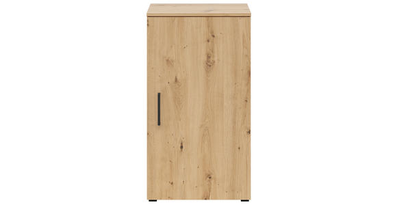 KOMMODE 45/83/40 cm in Eiche Artisan - Anthrazit/Schwarz, MODERN, Holzwerkstoff/Kunststoff (45/83/40cm) - Carryhome