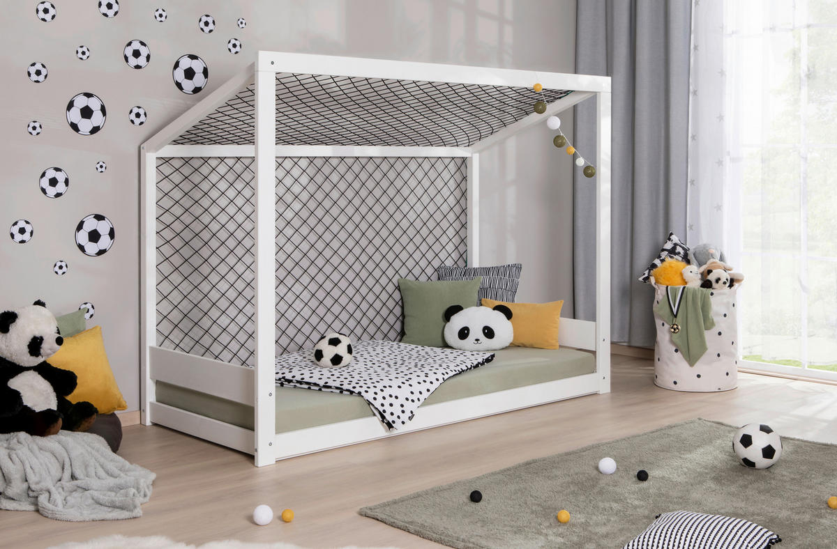 AUSZIEHBETT 90/200 cm  in Weiß  - Weiß, MODERN, Holz/Textil (90/200cm) - MID.YOU