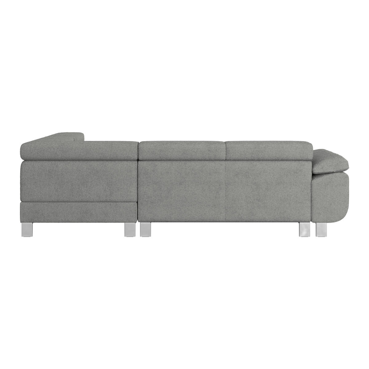 ECKSOFA Dunkelgrau Drell  - Dunkelgrau, MODERN, Textil/Metall (270/230cm) - MID.YOU