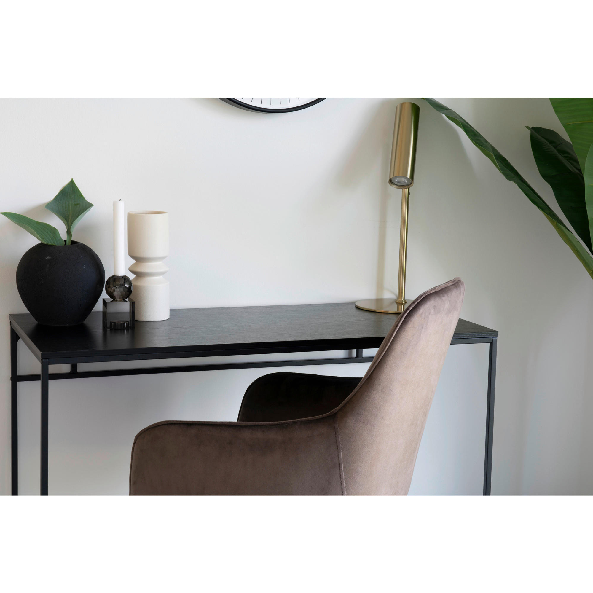 SKRIVBORD 100/45/75 cm  i svart  - svart, Modern, metall/trämaterial (100/45/75cm) - MID.YOU