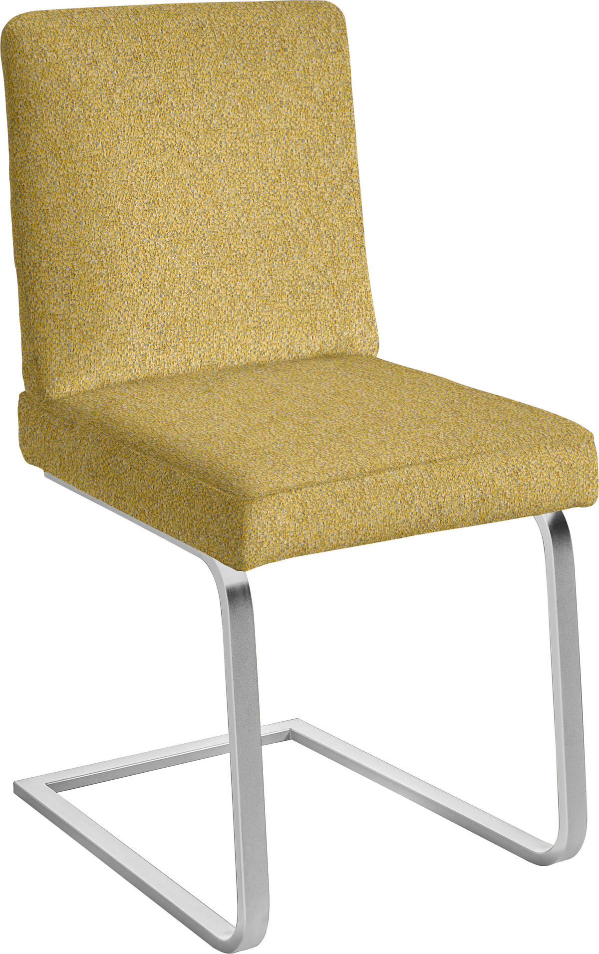 SCHWINGSTUHL  in Stahl Chenille  - Chromfarben/Gelb, Design, Textil/Metall (46/92/60cm) - Dieter Knoll