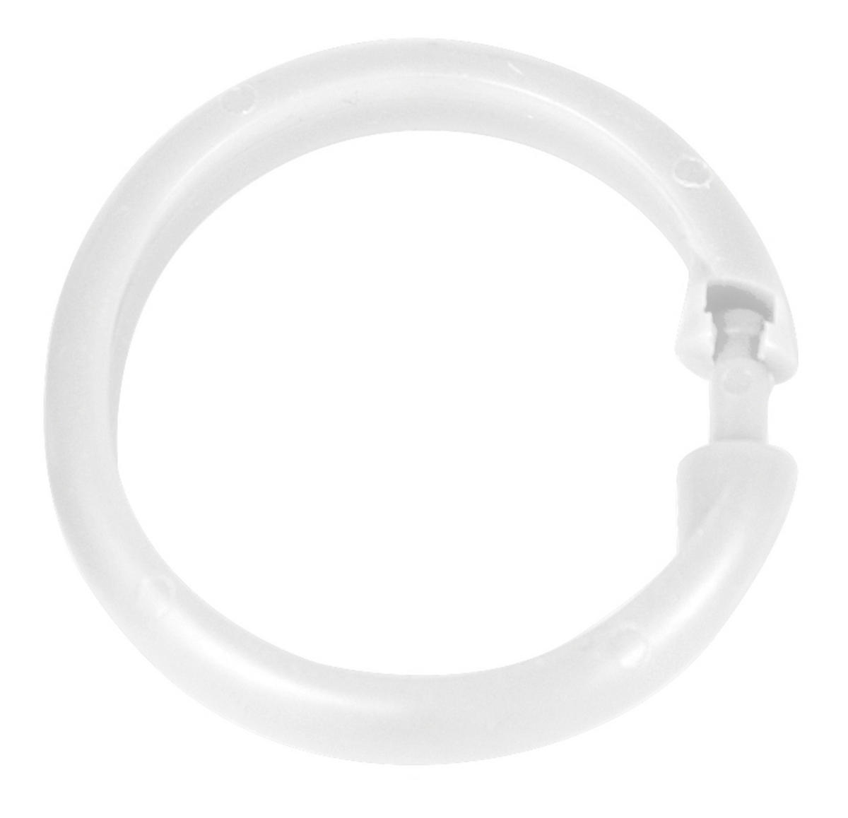 DUSCHVORHANGRINGE 6/6 cm  - Weiß, KONVENTIONELL, Kunststoff (6/6cm) - Schöner Wohnen