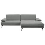 ECKSOFA  in Chenille, Flachgewebe Grau  284/180 cm  - Schwarz/Grau, Design, Textil/Metall (284/180cm) - Dieter Knoll