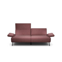 2,5-SITZER Chenille Rot  - Rot/Schwarz, Design, Textil/Metall (204-234/85/86-94cm) - SENSOO