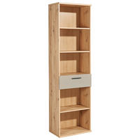 REGÁL NA ŠANÓNY, kašmírová, dub artisan, 54/200/38 cm - čierna/kašmírová, Modern, kompozitné drevo/plast (54/200/38cm) - MID.YOU