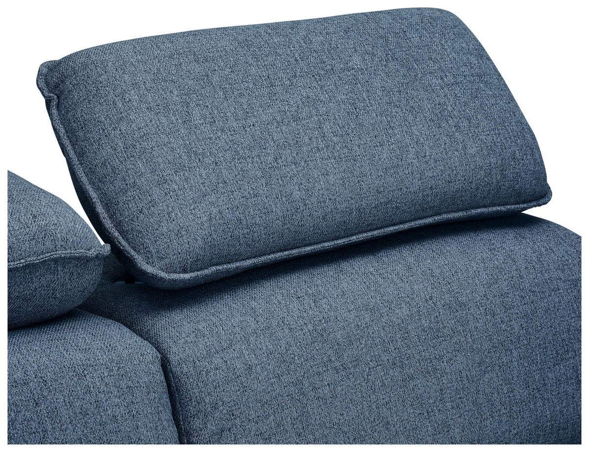 ECKSOFA in Flachgewebe Blau  - Blau/Schwarz, Modern, Kunststoff/Textil (182/237cm) - Carryhome