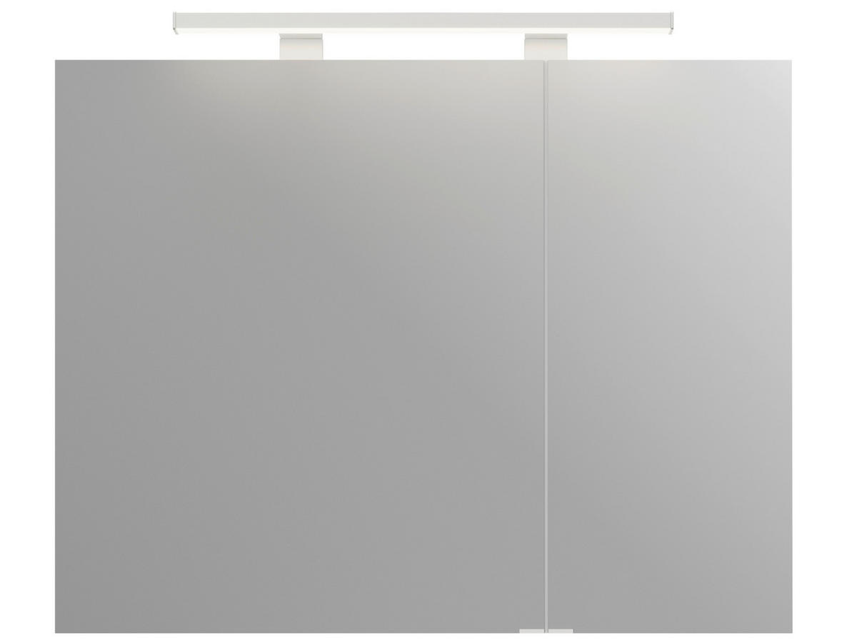 ELEMENT S OGLEDALOM  bijela  - bijela, Moderno, staklo/drvni materijal (90/70/16cm)