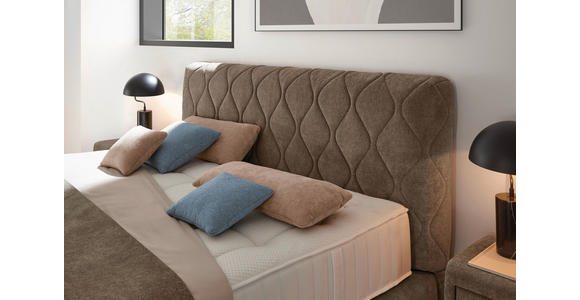 BOXSPRINGBETT 180/200 cm in Braun - Schwarz/Braun, Design, Kunststoff/Textil (180/200cm) - Johann Jakob