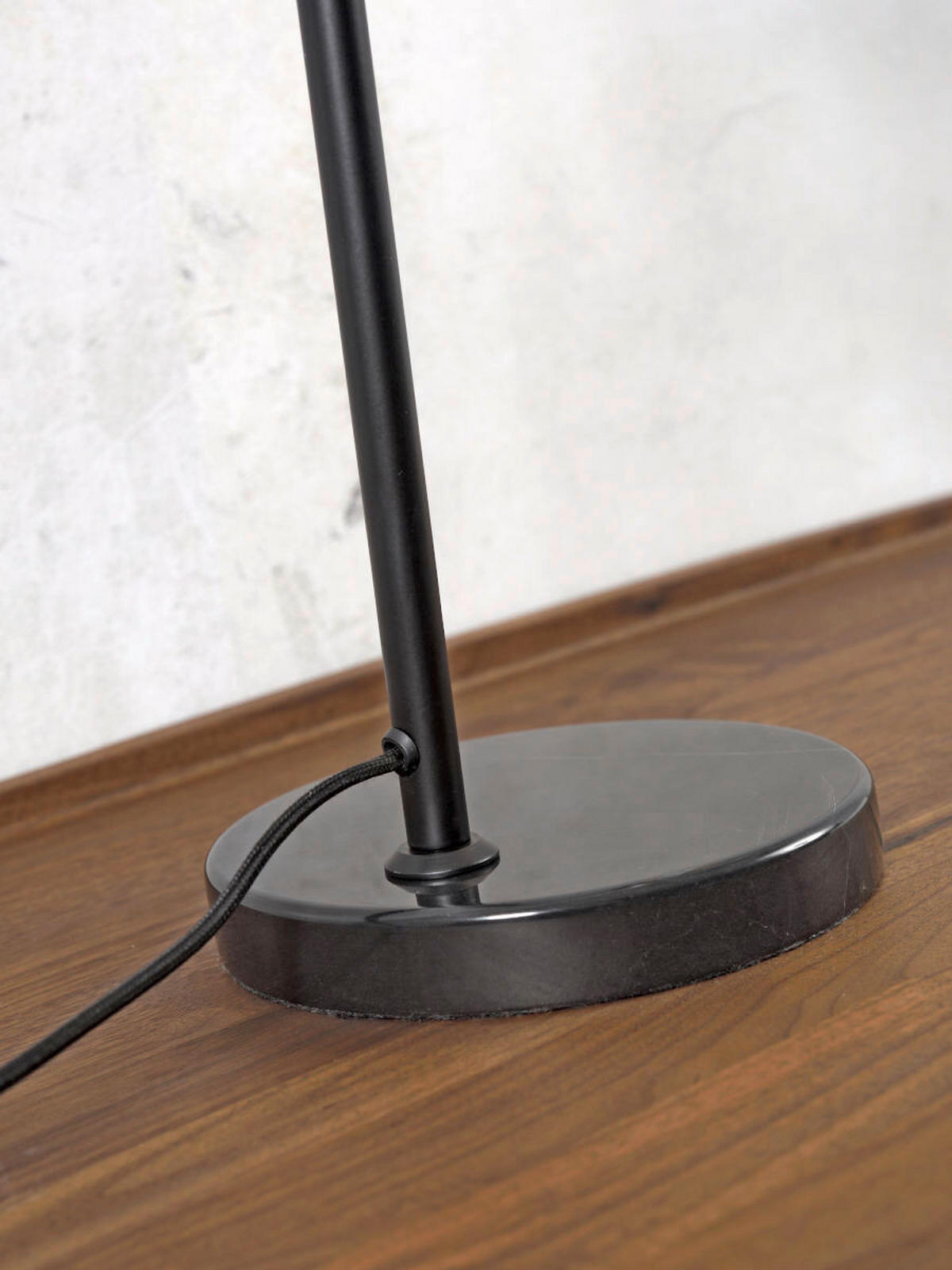 STOLNÍ LAMPA, nástěnný stmívač, 32/20/53 cm - černá/průhledné, Trend, sklo (32/20/53cm) - It's about Romi