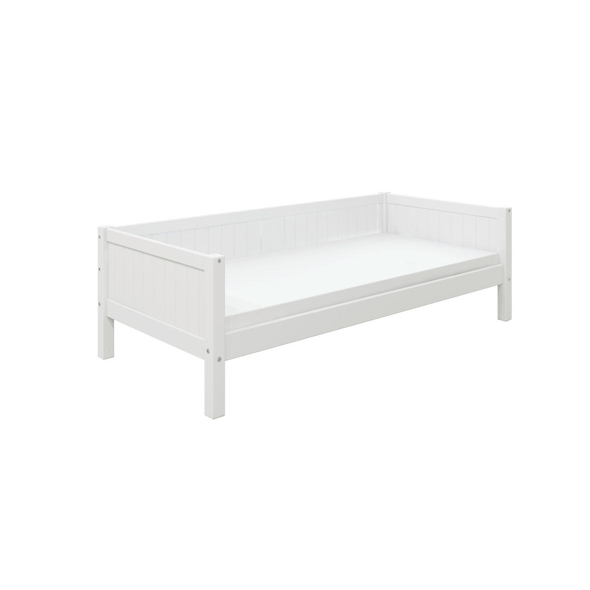 BETT 90/200 cm,  in Weiß, Rollrost  - Weiß, MODERN, Holz (90/200cm) - Chameo