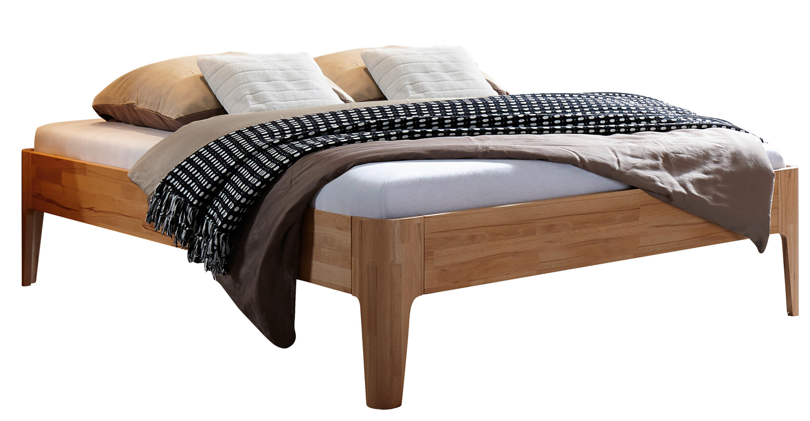 BETT 160/200 cm  in Buchefarben  - Buchefarben, Design, Holz (160/200cm) - Hasena
