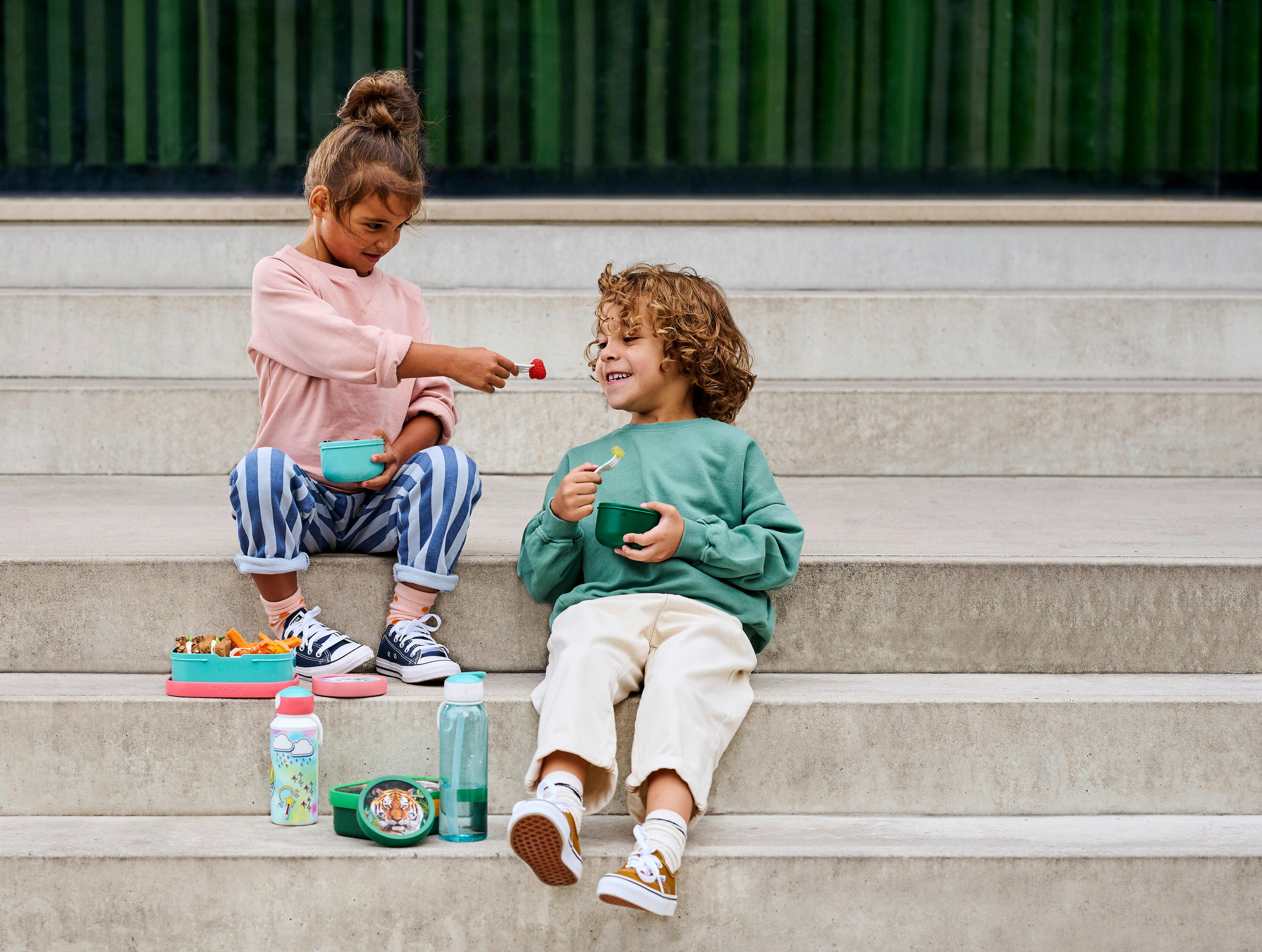 PAUSENSET lunchset campus  - Multicolor, KONVENTIONELL, Kunststoff (24/6,8/24,4cm) - Mepal