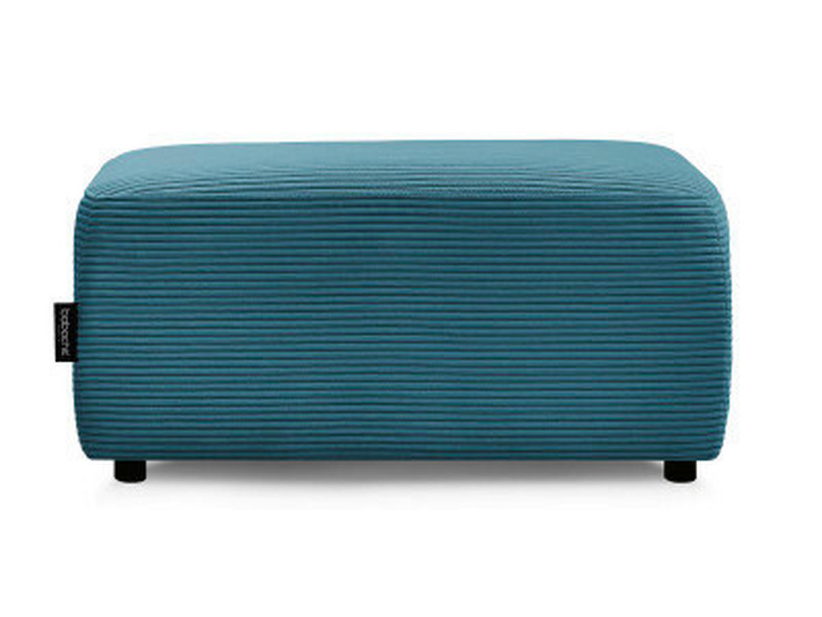 HOCKER ATILLA Cord Hellblau  - Schwarz/Hellblau, MODERN, Kunststoff/Textil (92/44/48cm)