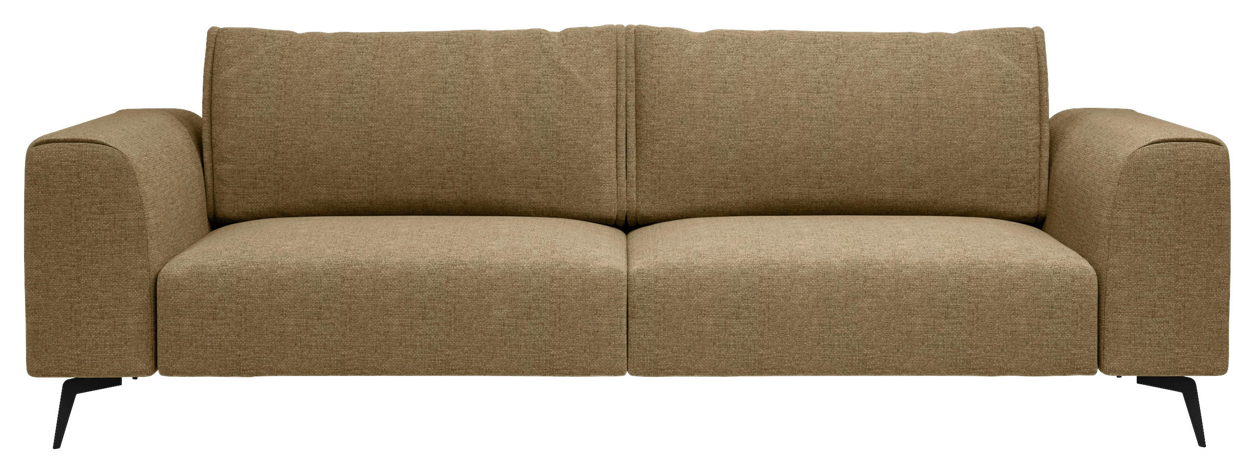 VIERSITZER-SOFA in beflockt Goldfarben  - Goldfarben/Schwarz, Design, Holz/Textil (302/87/88cm) - MID.YOU
