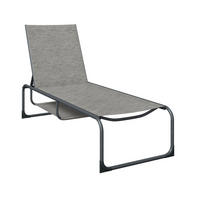 ZAHRADNÍ LEHÁTKO kov, textil - šedá/antracitová, Moderní, kov/textil (196/35/64cm) - Ambia Garden