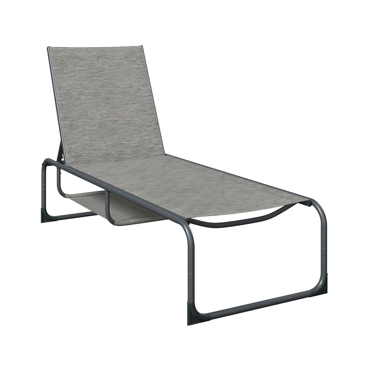 ZAHRADNÍ LEHÁTKO kov, textil - šedá/antracitová, Moderní, kov/textil (196/35/64cm) - Ambia Garden