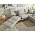 ECKSOFA  in Flachgewebe Naturfarben  255-365/175-224 cm  - Schwarz/Naturfarben, Design, Textil/Metall (255-365/175-224cm) - Dieter Knoll