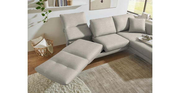 ECKSOFA  in Flachgewebe Naturfarben  255-365/175-224 cm  - Schwarz/Naturfarben, Design, Textil/Metall (255-365/175-224cm) - Dieter Knoll
