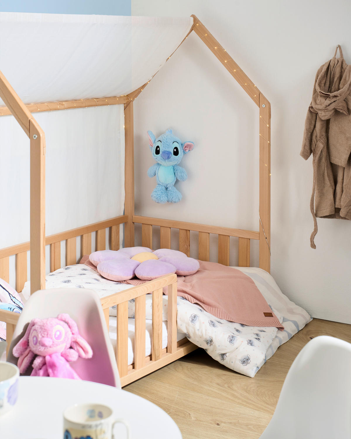HAUSBETT  in Buchefarben  - Birkefarben/Buchefarben, Basics, Holz (140/70cm) - Jimmylee