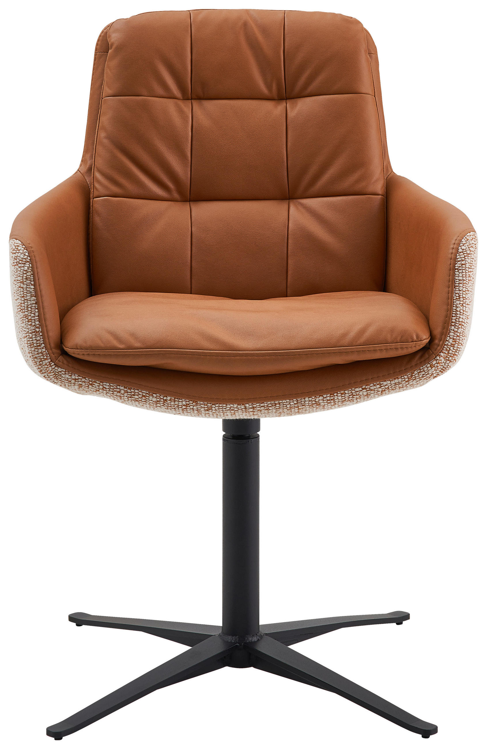 ARMLEHNSTUHL  in Webstoff, Mikrofaser  - Rostfarben/Schwarz, Design, Textil/Metall (62/90/68cm) - Johann Jakob