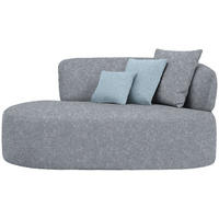RÉCAMIERE in Flachgewebe Blau, Dunkelgrau  - Blau/Dunkelgrau, MODERN, Kunststoff/Textil (166/86/105cm) - Hom`in