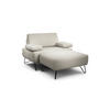 SESSELSET in Chenille Naturfarben  - Schwarz/Naturfarben, Design, Textil/Metall (114-142/85/86-94cm) - SENSOO