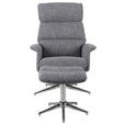RELAXSESSELSET Webstoff    - Chromfarben/Grau, Design, Textil/Metall (74/106-96/72-101cm) - Carryhome