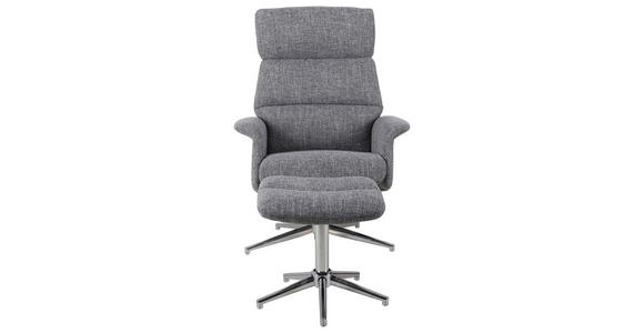 RELAXSESSELSET Webstoff    - Chromfarben/Grau, Design, Textil/Metall (74/106-96/72-101cm) - Carryhome