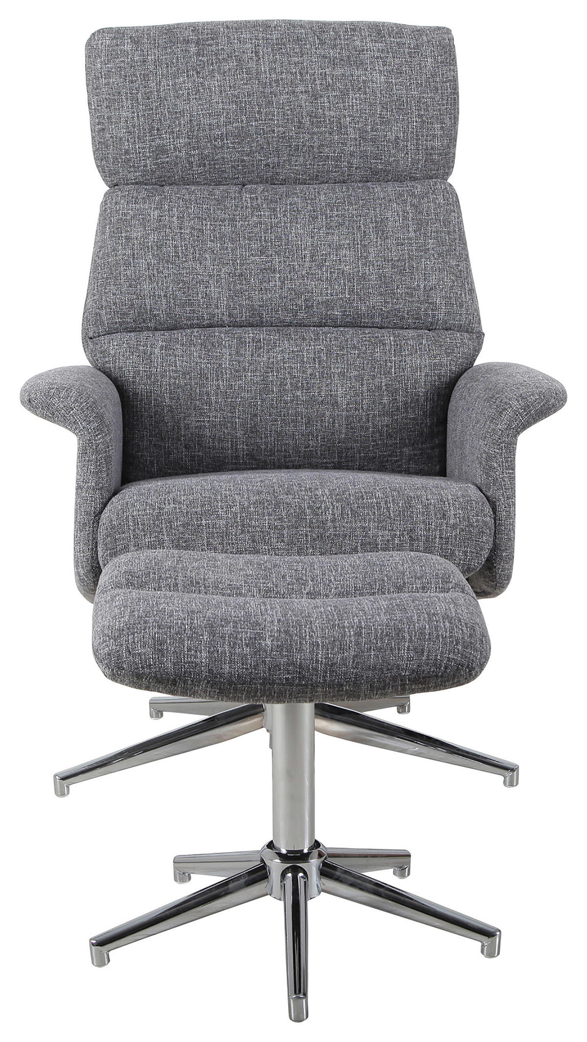 RELAXSESSELSET Webstoff    - Chromfarben/Grau, Design, Textil/Metall (74/106-96/72-101cm) - Carryhome