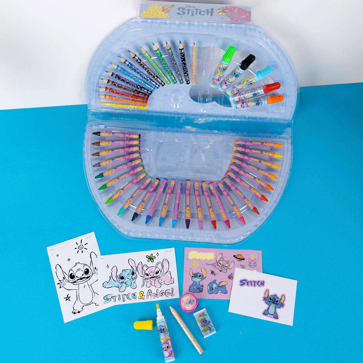 MALSET - Blau/Gelb, Basics, Papier/Kunststoff (38/3,5/21,3cm) - Disney