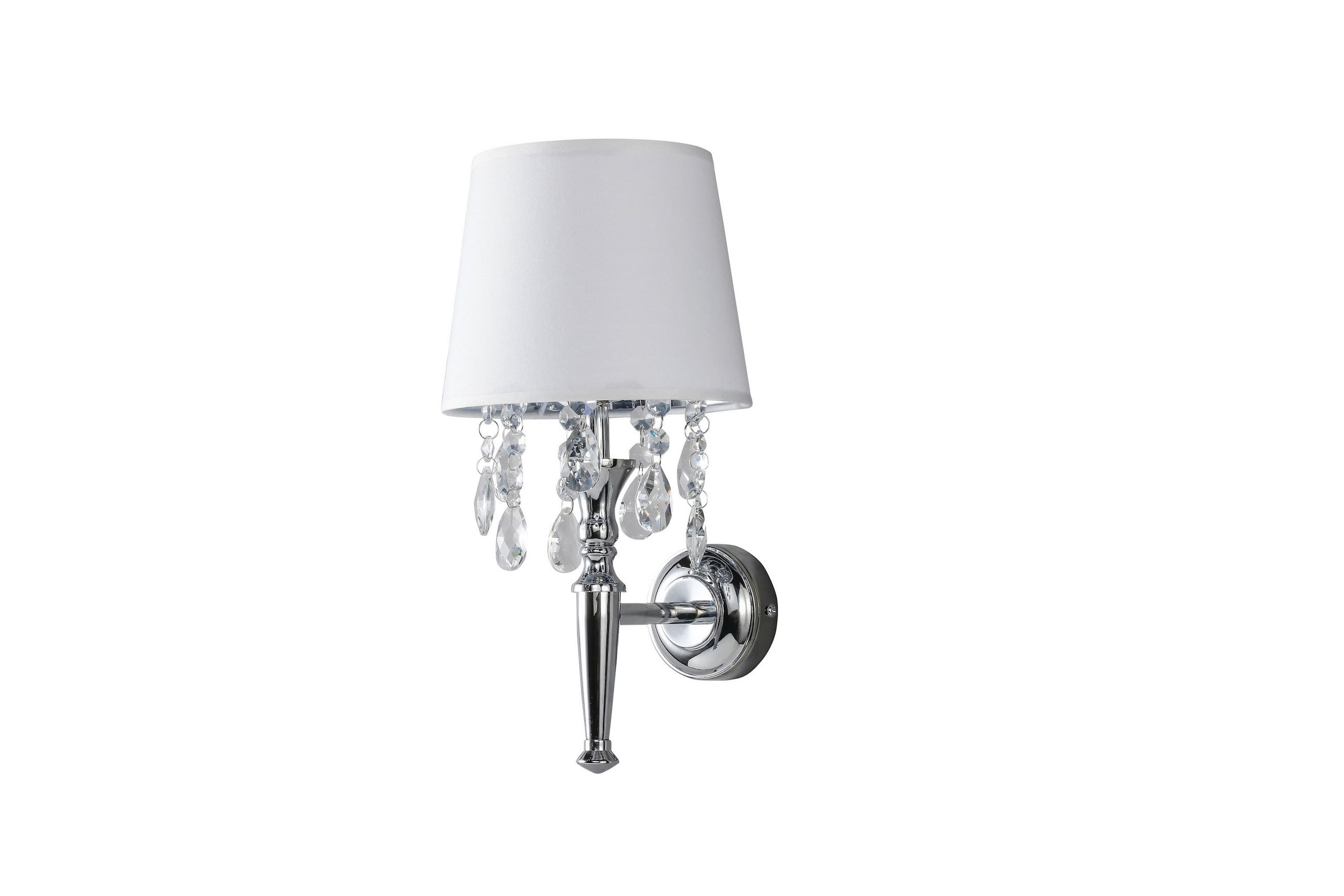 WANDLEUCHTE Vigo 33.4/17/19.6 cm  - Weiß, Design, Textil (33.4/17/19.6cm)