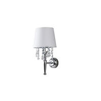WANDLEUCHTE Vigo 33.4/17/19.6 cm  - Weiß, Design, Textil (33.4/17/19.6cm)