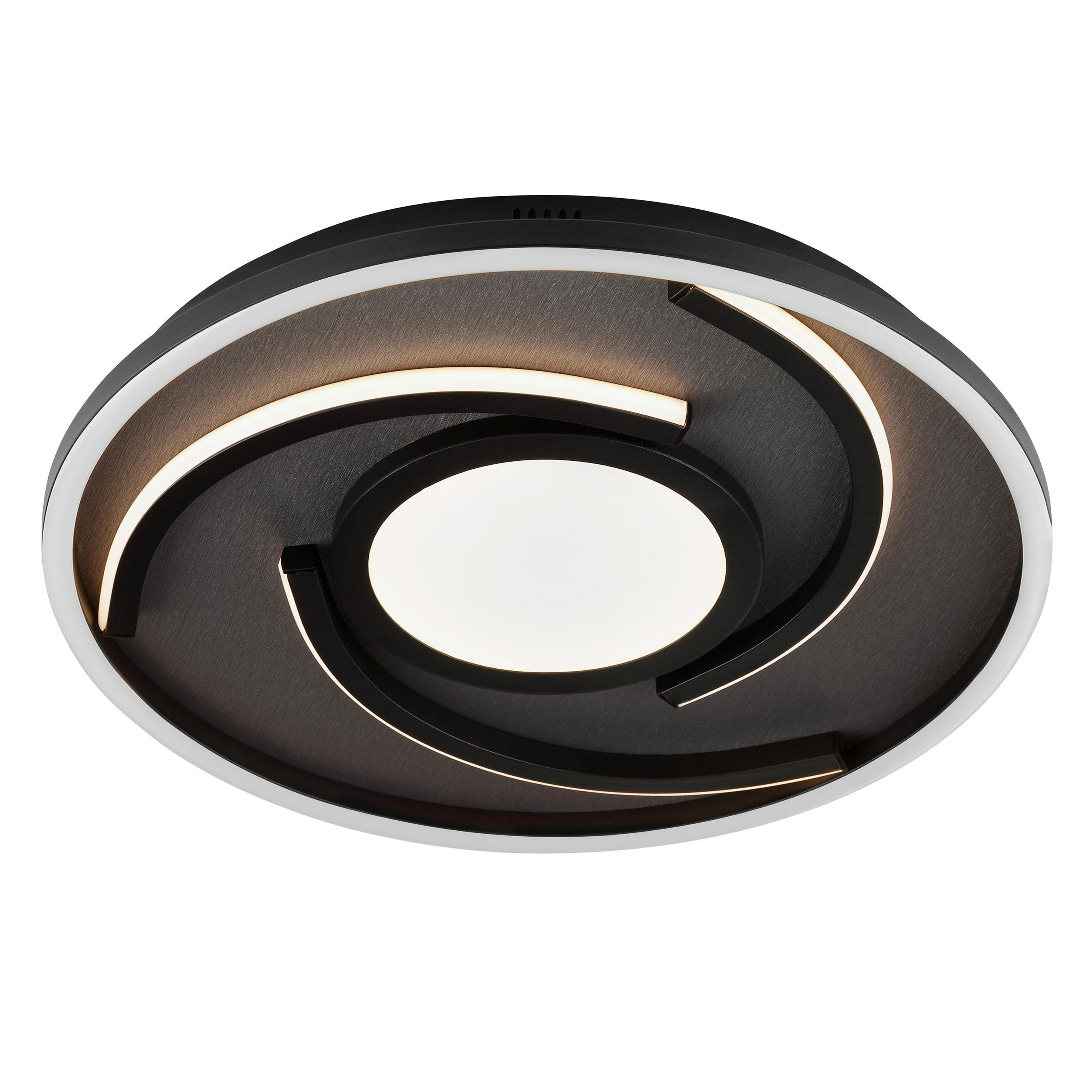 LED-DECKENLEUCHTE 35/4,8 cm   - Schwarz, Design, Kunststoff/Textil (35/4,8cm) - Brilliant