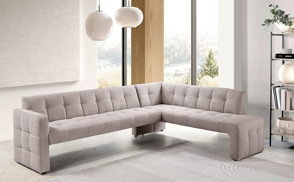 ECKBANK 265/197 cm  in Cappuccino  - Schwarz/Cappuccino, MODERN, Holz/Holzwerkstoff (265/197cm) - Livetastic