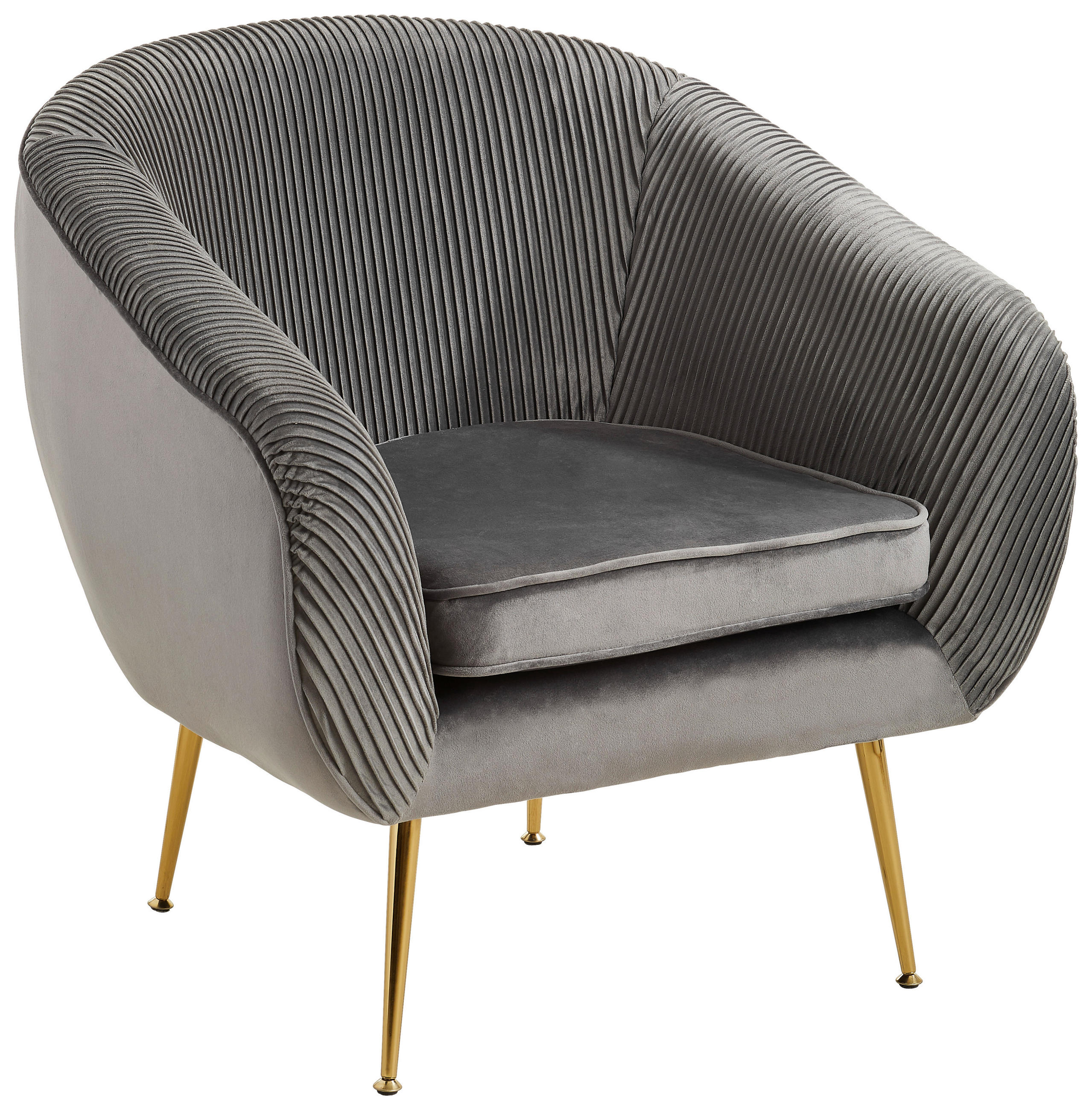 FOTOLIU CU DESIGN MODERN catifea  - auriu/gri, Trend (74/78/72cm) - Xora