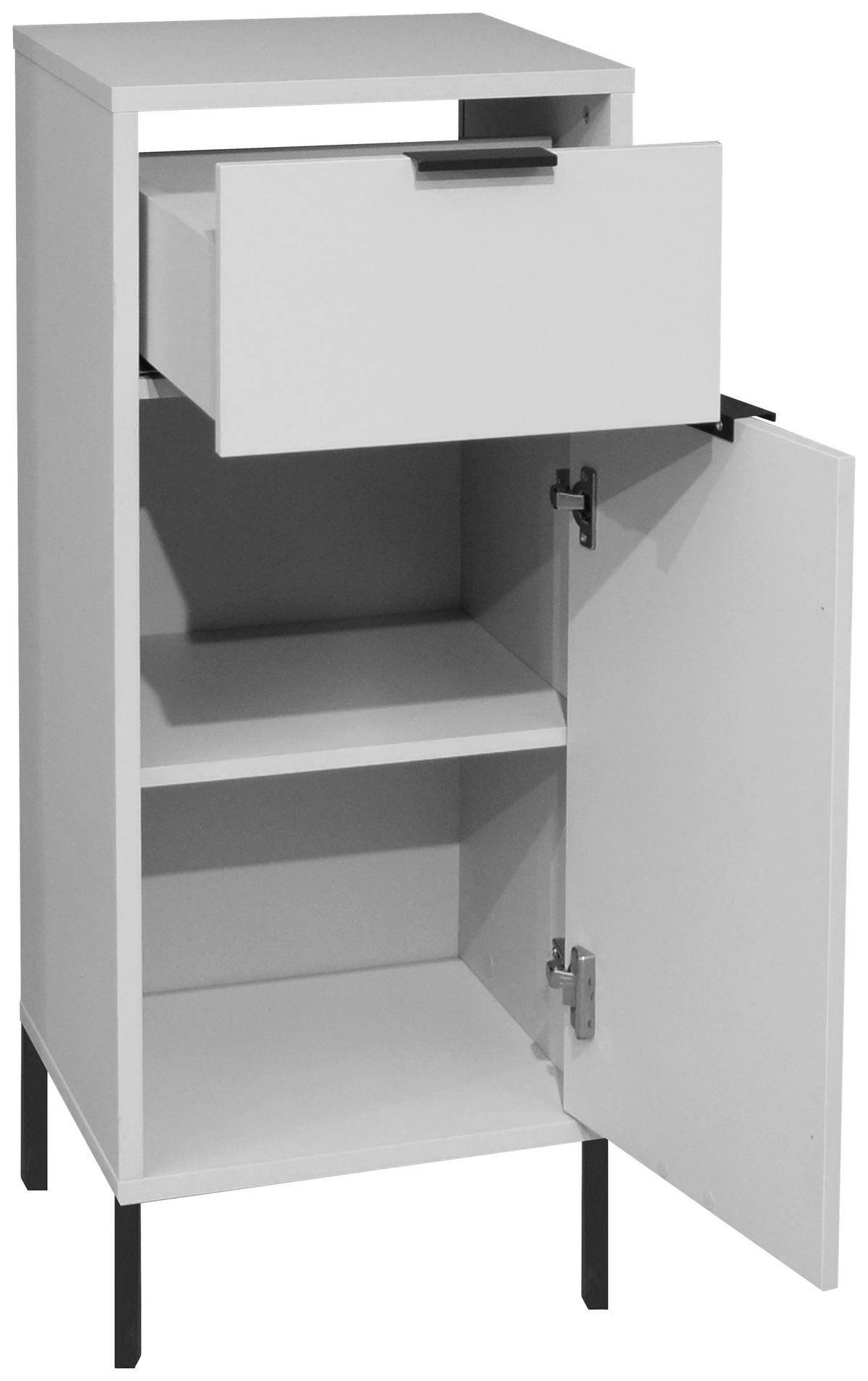 UNTERSCHRANK 41/99/38 cm   - Schwarz/Grau, MODERN, Holzwerkstoff/Metall (41/99/38cm) - Livetastic