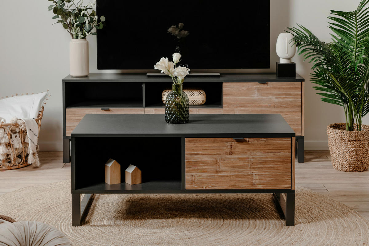 COUCHTISCH in Holzwerkstoff 108/45/60 cm  - Hellbraun/Anthrazit, Design, Holzwerkstoff/Kunststoff (108/45/60cm) - MID.YOU