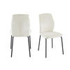 STUHL-SET 2 Stück  in Samt Textil  - Beige/Schwarz, MODERN, Textil/Metall (46,5/92/56,5cm) - Livetastic