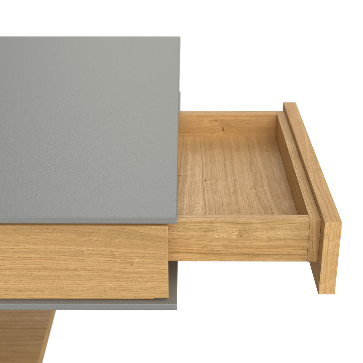 COUCHTISCH in Holz, Glas, Holzwerkstoff 120/75/43 cm  - Eichefarben/Grau, Design, Glas/Holz (120/75/43cm) - Voglauer