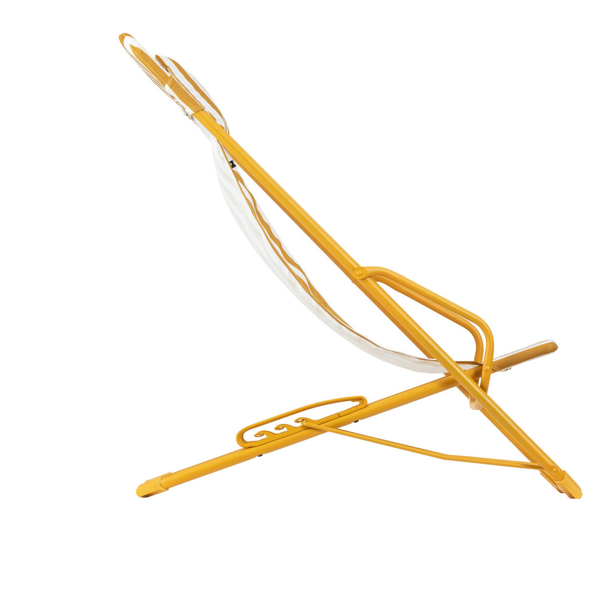 STRANDSTUHL Stahl Gelb, Weiß  - Gelb/Weiß, Basics, Kunststoff/Metall (60/91/83cm) - Lafuma Mobilier