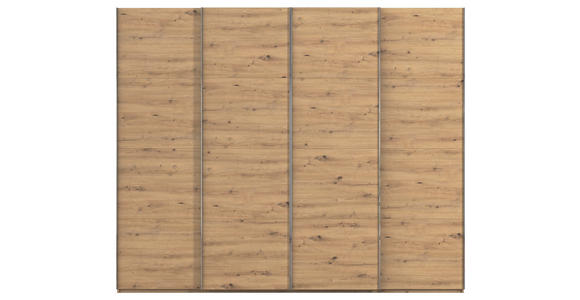 SCHWEBETÜRENSCHRANK 271/235/68 cm 4-türig Eiche Artisan - Chromfarben/Eiche Artisan, Design, Holzwerkstoff/Metall (271/235/68cm) - Novel